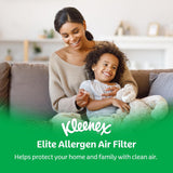Kleenex Elite Allergen Air Filter 20x25x4 Inches - 12 MERV RATING (2-Pack)
