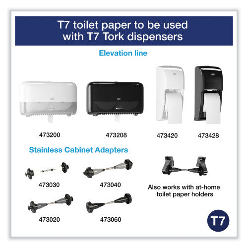 Tork® Coreless High Capacity Toilet Paper, 2-Ply, 750 Sheets, 12 Rolls (472885)