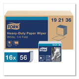 Tork® Heavy-Duty Paper Wiper, 1/4 Fold, 896 Wipers (192136)