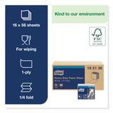 Tork® Heavy-Duty Paper Wiper, 1/4 Fold, 896 Wipers (192136)