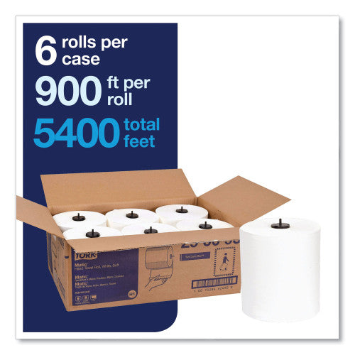 Tork® Matic Hardwound Roll Paper Towels, White, 900-ft., 6 Rolls (290095)