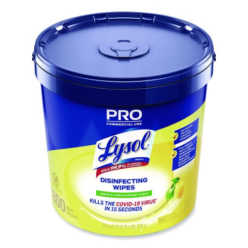 Lysol® Pro Disinfecting Wipes, 800 Wipe Bucket, 2 Buckets (99856CT)