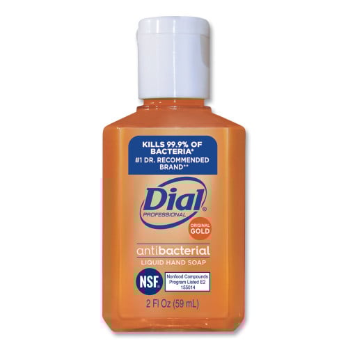 Dial Gold Antibacterial Liquid Hand Soap, Floral Scent, 2 oz, 144/Carton (32966)