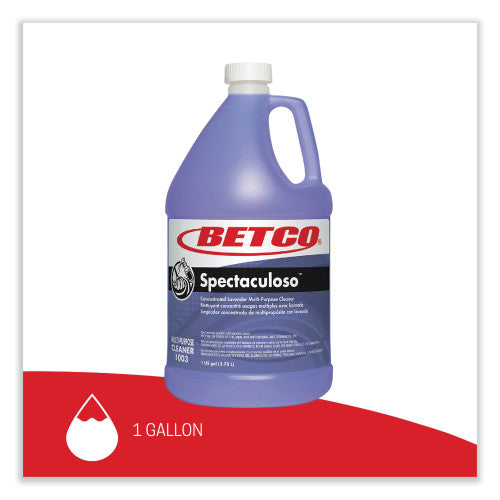 Betco Spectaculoso Multipurpose Cleaner, Lavender Scent, 1 gal Bottle, 4/Carton (10030400)