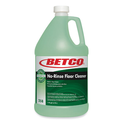 Betco BioActive Solutions No-Rinse Floor Cleaner, Rain Fresh Scent, 1 gal Bottle, 4/Carton (2580400)