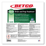Betco BioActive Solutions Drain and Trap Treatment, Ocean Scent, 1 gal Bottle, 4/Carton (26000400)