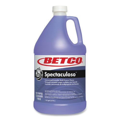 Betco Spectaculoso Multipurpose Cleaner, Lavender Scent, 1 gal Bottle, 4/Carton (10030400)