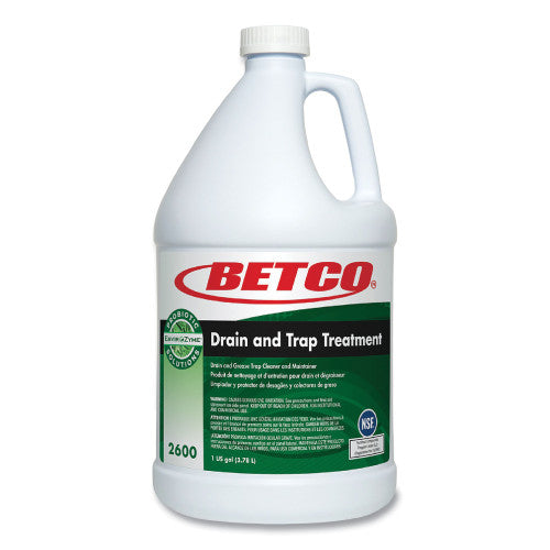 Betco BioActive Solutions Drain and Trap Treatment, Ocean Scent, 1 gal Bottle, 4/Carton (26000400)