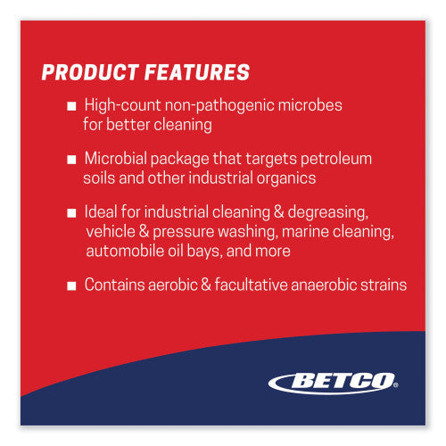 Betco BioActive Solutions Grease Solv, Orange Scent, 1 gal Bottle, 4/Carton (26010400)