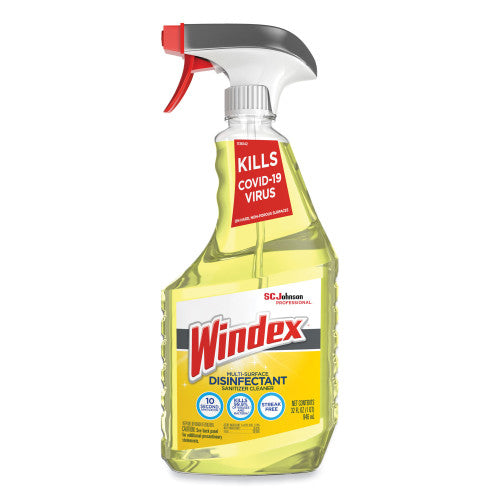 Windex Multi-Surface Disinfectant Cleaner, Fresh Scent, 32 oz Spray Bottle, 8/Carton (322369)