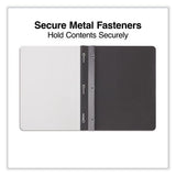 Universal Clear Front Report Cover, Prong Fastener, 0.5" Capacity, 8.5 x 11, Clear/Black, 25/Box (UNV57120)