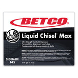 Betco Liquid Chisel Max Non-Butyl Degreaser, Characteristic Scent, 1 gal Bottle, 4/Carton (1450400)