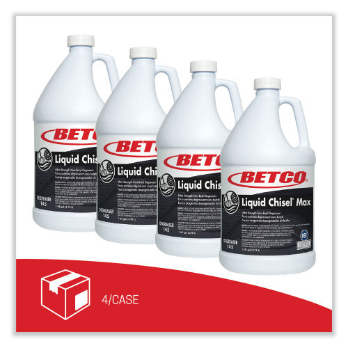 Betco Liquid Chisel Max Non-Butyl Degreaser, Characteristic Scent, 1 gal Bottle, 4/Carton (1450400)