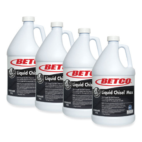 Betco Liquid Chisel Max Non-Butyl Degreaser, Characteristic Scent, 1 gal Bottle, 4/Carton (1450400)