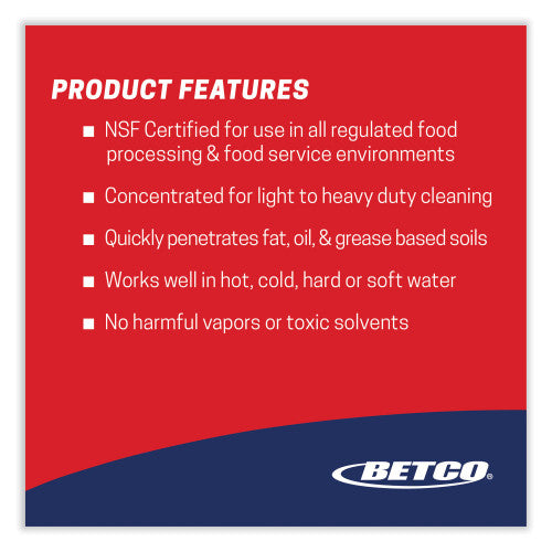 Betco Liquid Chisel Max Non-Butyl Degreaser, Characteristic Scent, 1 gal Bottle, 4/Carton (1450400)