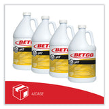 Betco pH7 Floor Cleaner, Lemon Scent, 1 gal Bottle, 4/Carton (1380400)