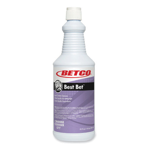 Betco Best Bet Liquid Creme Cleanser, Mint, 32 oz Bottle, 12/Carton (771200)