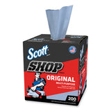 Scott Shop Towels, POP-UP Box, 1-Ply, 9 x 12, Blue, 200/Box, 8 Boxes/Carton (75190)