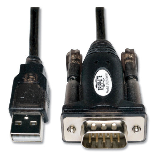 Tripp Lite USB-A to Serial Adapter Cable, 5 ft, Black (U209000R)