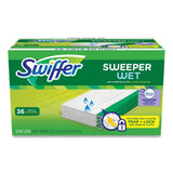 Swiffer Wet Refill Cloths, 10 x 8, Lavender Vanilla and Comfort, White, 36/Carton (55311)