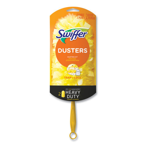 Swiffer Heavy Duty Dusters Starter Kit, 6 Handle with Two Disposable Dusters, 4 Kits/Carton (08109)
