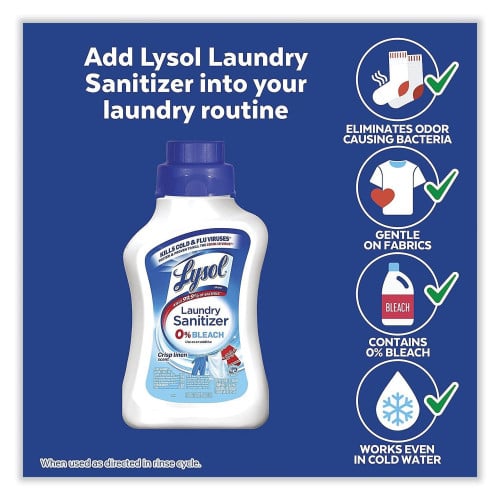Lysol® Laundry Sanitizer, Crisp Linen, 90 oz. Bottle (95872EA)