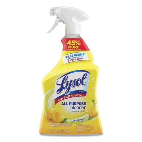 Lysol® All-Purpose Cleaner, Lemon Scent, 32 oz., 12 Spray Bottles (75352CT)
