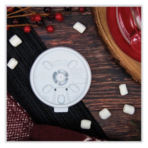 Dart Lift n' Lock Plastic Hot Cup Lids, Fits 8 oz Cups, White, 1,000/Carton (8FTL)