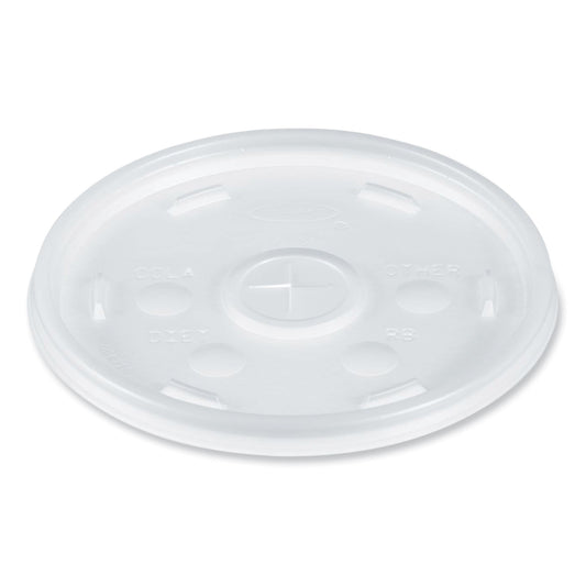 Dart Cold Cup Lids, Fits 8 to 32 oz Cups/Containers, Translucent, 100/Sleeve, 10 Sleeves/Carton (20SL)