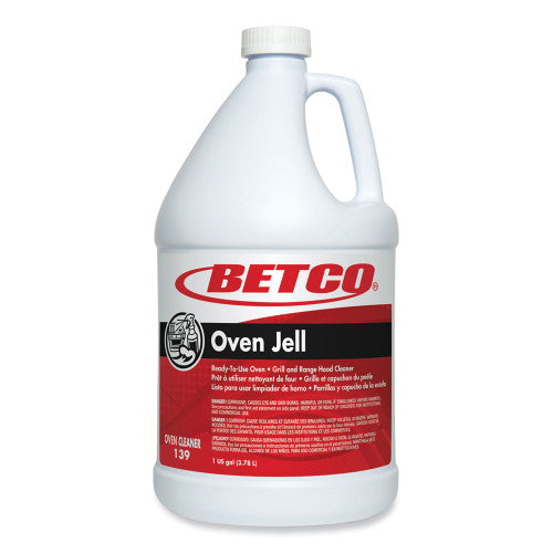 Betco Oven Jell Cleaner, Lemon Scent, 1 gal Bottle, 4/Carton (1390400)