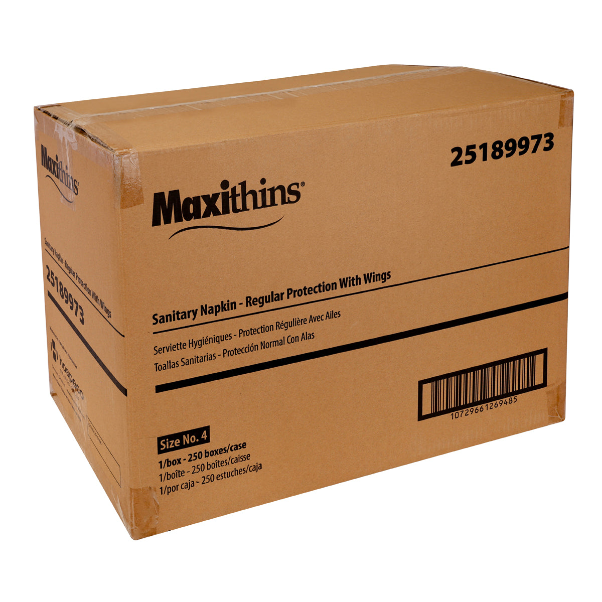 Maxithins® Maxi Pads with Wings, Individually Wrapped, Case Of 250 (25189973)