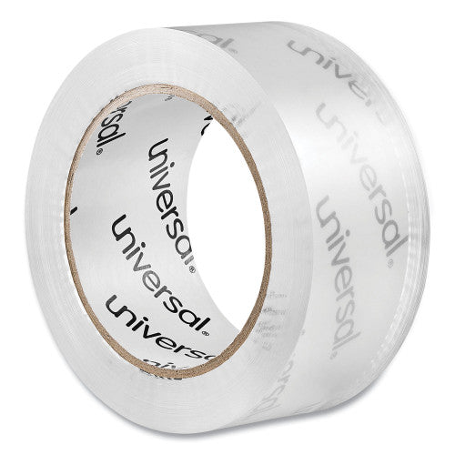 Universal Deluxe General-Purpose Acrylic Box Sealing Tape, 3" Core, 1.88" x 109 yds, Clear, 12/Pack (UNV66100)
