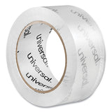 Universal Deluxe General-Purpose Acrylic Box Sealing Tape, 3" Core, 1.88" x 109 yds, Clear, 12/Pack (UNV66100)