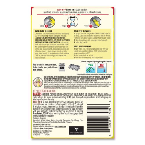 EASY-OFF Heavy Duty Oven Cleaner, Fresh Scent, Foam, 14.5 oz Aerosol Spray (87979)