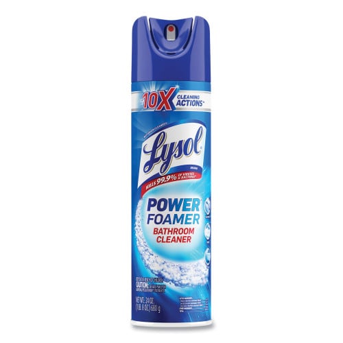 Lysol® Power Foam Bathroom Cleaner, Island Breeze, 24 oz. Spray Can (02569)