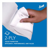 Scott Essential 100% Recycled Fiber JRT Bathroom Tissue for Business, Septic Safe, 2-Ply, White, 3.55" x 1,000 ft, 12 Rolls/Carton (67805)