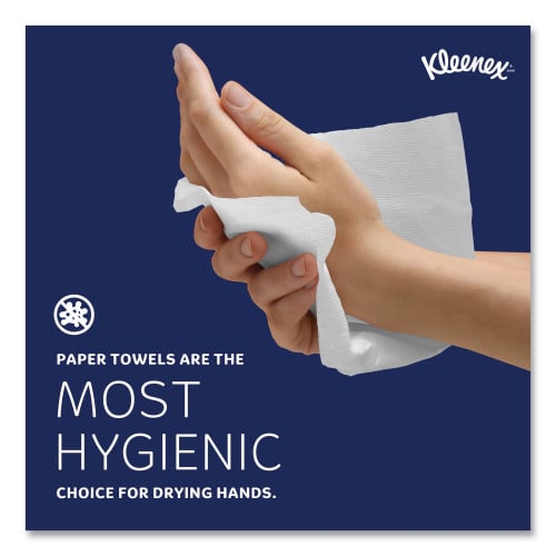 Kleenex Hard Roll Paper Towels with Premium Absorbency Pockets, 1-Ply, 8" x 600 ft, 1.75" Core, White, 6 Rolls/Carton (50606)