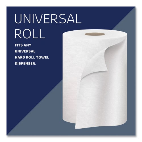 Kleenex Hard Roll Paper Towels with Premium Absorbency Pockets, 1-Ply, 8" x 600 ft, 1.75" Core, White, 6 Rolls/Carton (50606)