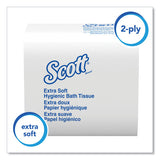 Scott® Hygienic Bath Tissue, 2-Ply, 250 Wipe Pack, 36 Packs (48280)