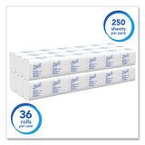 Scott® Hygienic Bath Tissue, 2-Ply, 250 Wipe Pack, 36 Packs (48280)