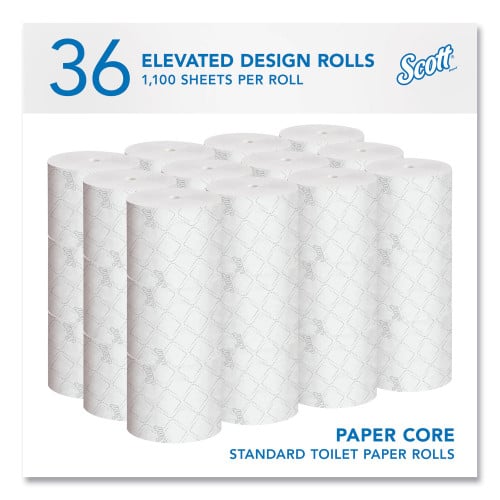 Scott® Small Core High Capacity Toilet Paper, 2-Ply, 1100 Sheets, 36 Rolls (47305)