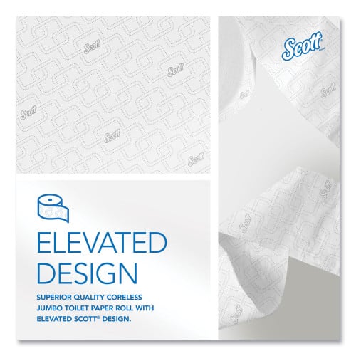 Scott Essential Coreless JRT, Septic Safe, 2-Ply, White, 3.75" x 1,150 ft, 12 Rolls/Carton (07006)