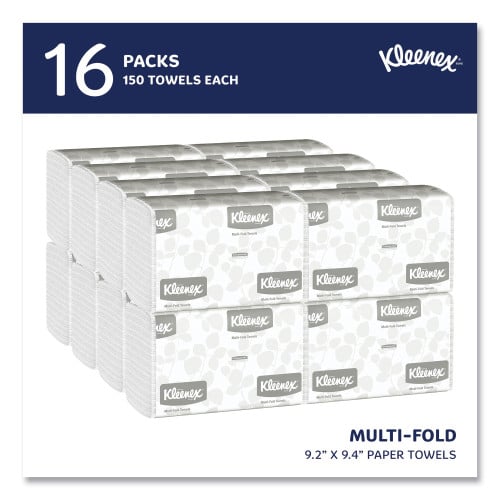 Kleenex® Multifold Paper Towels, 1-Ply, White, 2400 Towels (01890)