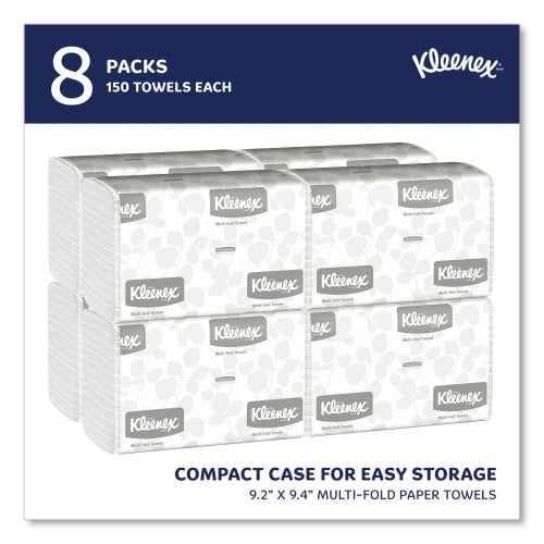 Kleenex® Multifold Paper Towels, 1-Ply, White, 1200 Towels (02046)