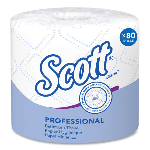 Scott Essential Standard Roll Bathroom Tissue for Business, Septic Safe, 2-Ply, White, 550 Sheets/Roll, 80/Carton (04460)