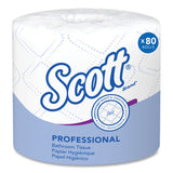 Scott Essential Standard Roll Bathroom Tissue for Business, Septic Safe, 2-Ply, White, 550 Sheets/Roll, 80/Carton (04460)