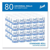 Scott Essential Standard Roll Bathroom Tissue for Business, Septic Safe, 2-Ply, White, 550 Sheets/Roll, 80/Carton (04460)