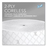 Scott Essential Coreless JRT, Septic Safe, 2-Ply, White, 3.75" x 1,150 ft, 12 Rolls/Carton (07006)