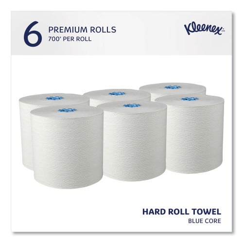 Scott® Pro Plus Hardwound Paper Towels, White, 700-ft., 6 Rolls (25637)