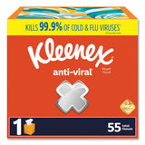 Kleenex® Anti-Viral Facial Tissue, 3-Ply, White, 55 Sheet Box, 27 Boxes (54505CT)